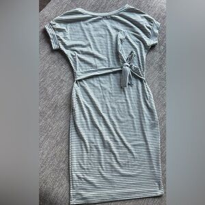 Tie Cotton Striped Dress